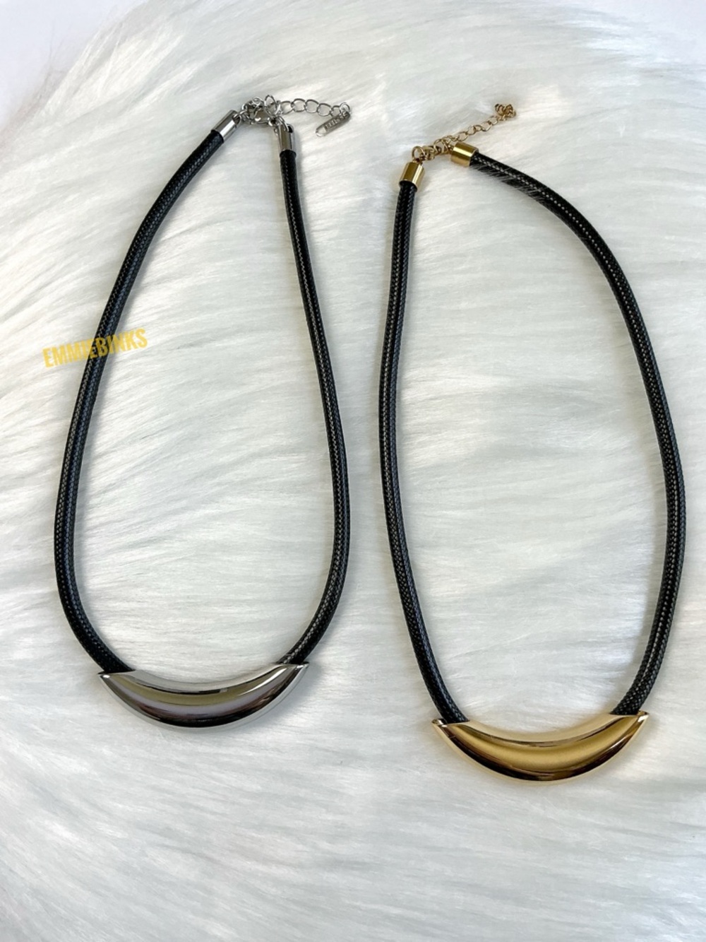 New Revolve Jenna Slider Geometric Necklace ~ Gold Plated Necklace - Picture 8 of 16
